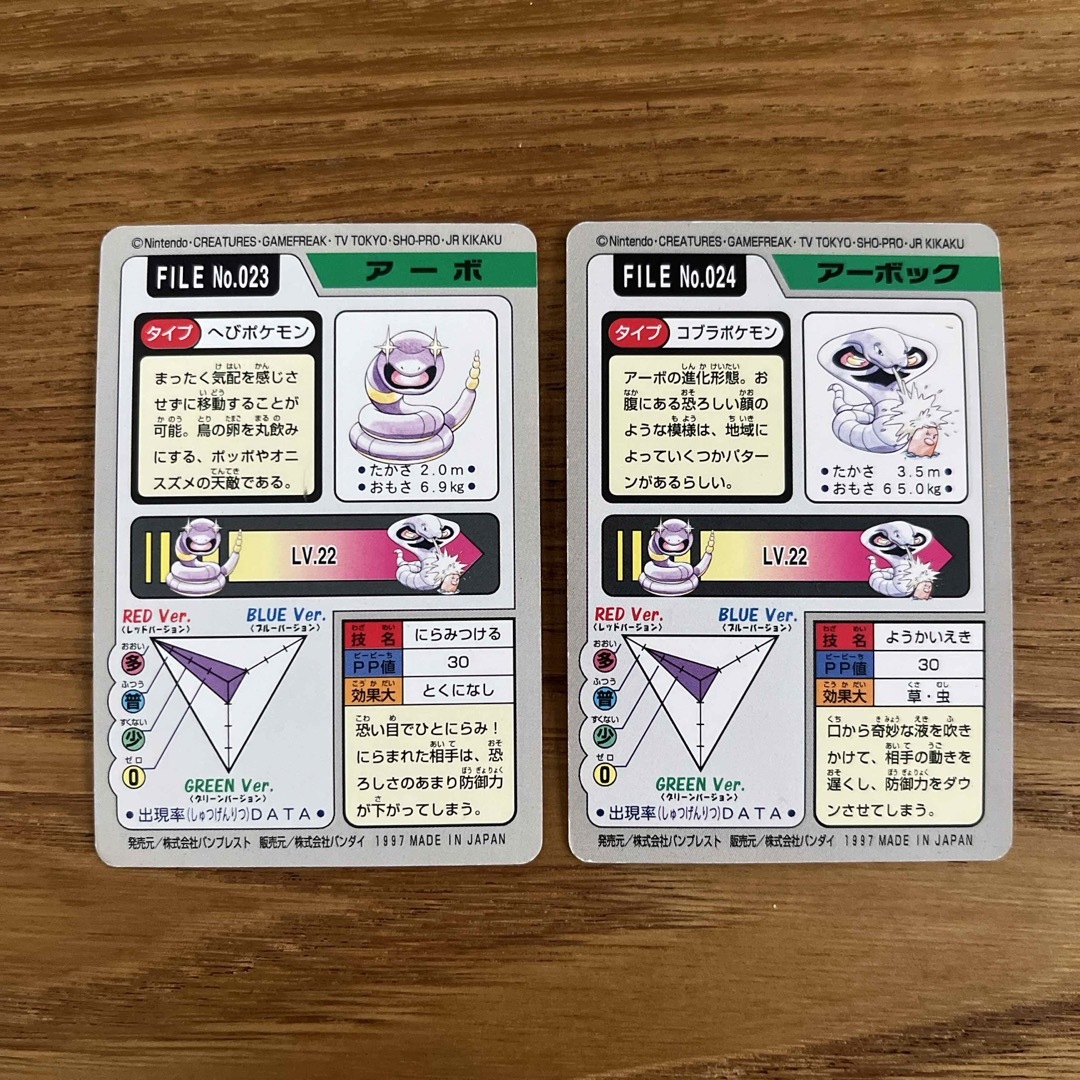 ポケットモンスター　カードダス　アーボ　アーボック エンタメ/ホビーのアニメグッズ(カード)の商品写真