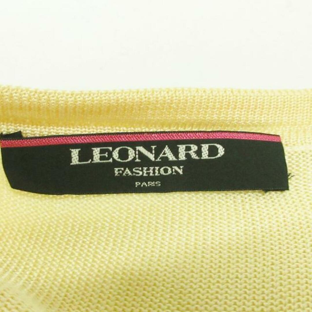 LEONARD(レオナール)のLEONARD(レオナール) カーディガン サイズLL レディース - ベージュ×ピンク×マルチ 長袖/シルク/花柄 レディースのトップス(カーディガン)の商品写真