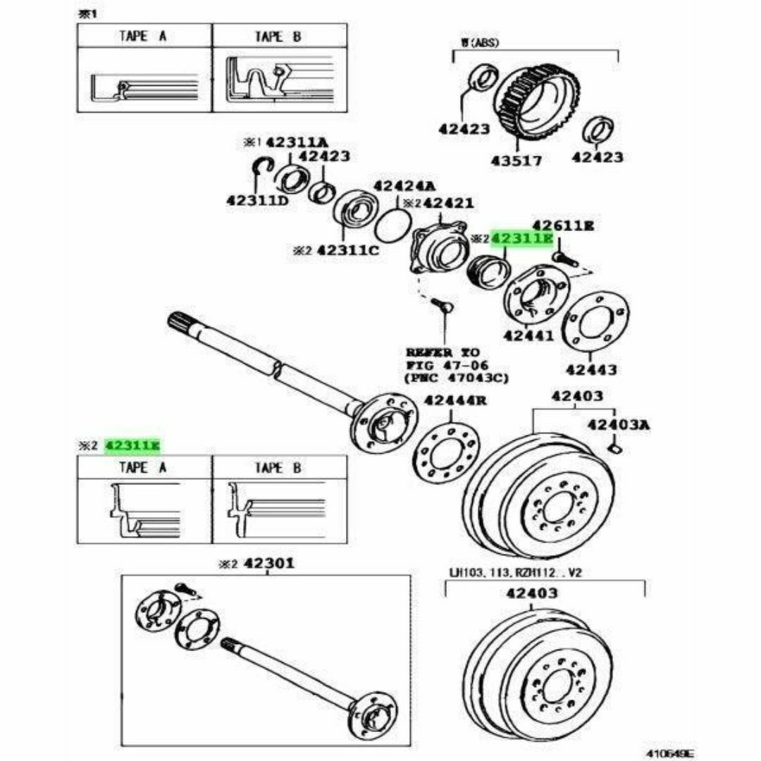 トヨタ(トヨタ)のトヨタ 4ランナー タンドラ  リヤアクスル シャフト オイルシール OUT 自動車/バイクの自動車(車種別パーツ)の商品写真