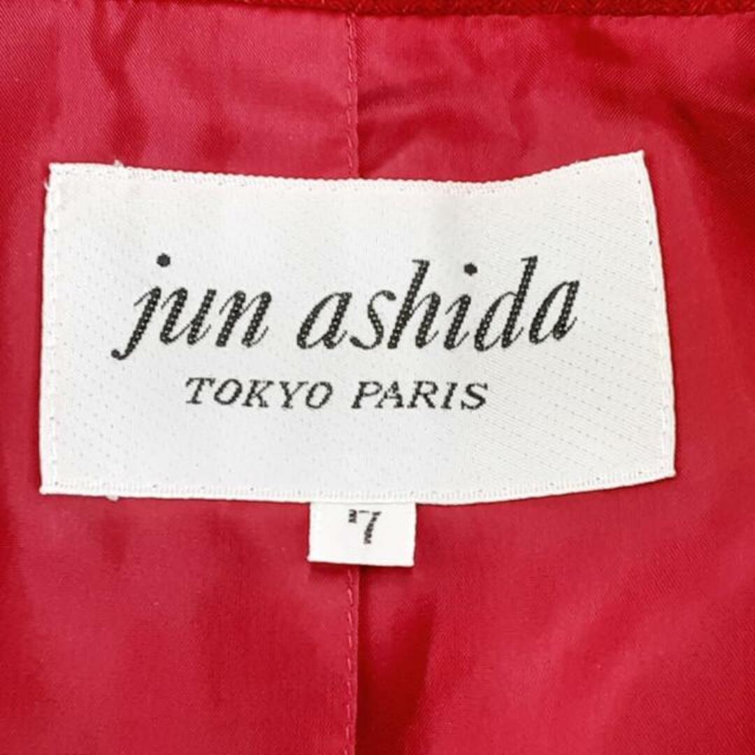 jun ashida(ジュンアシダ)のJUN ASHIDA(ジュンアシダ) ジャケット サイズ7 S レディース - レッド 長袖/春/秋 レディースのジャケット/アウター(その他)の商品写真