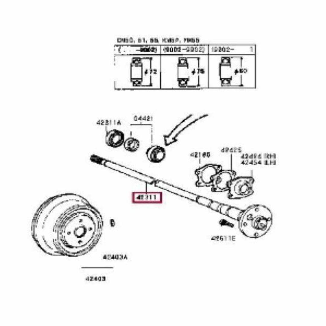 トヨタ(トヨタ)のトヨタ 4ランナー リヤアクスルベアリング オイルシール スキッドコントロール 自動車/バイクの自動車(車種別パーツ)の商品写真