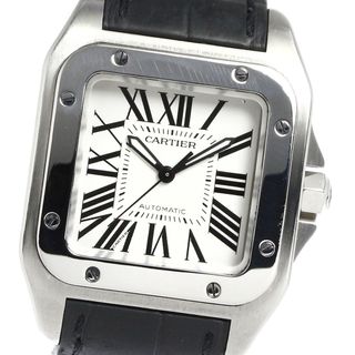 カルティエ(Cartier)のカルティエ CARTIER W20106X8 サントス100MM 自動巻き ボーイズ _806438(腕時計(アナログ))