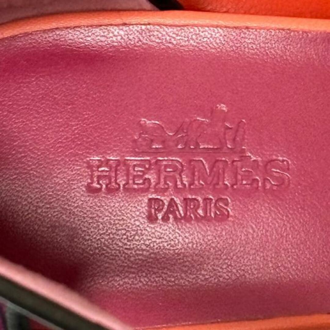 Hermes(エルメス)のHERMES(エルメス) サンダル 36 レディース イラナ ピンク×パープル×マルチ ウェッジソール キャンバス×レザー×麻 レディースの靴/シューズ(サンダル)の商品写真