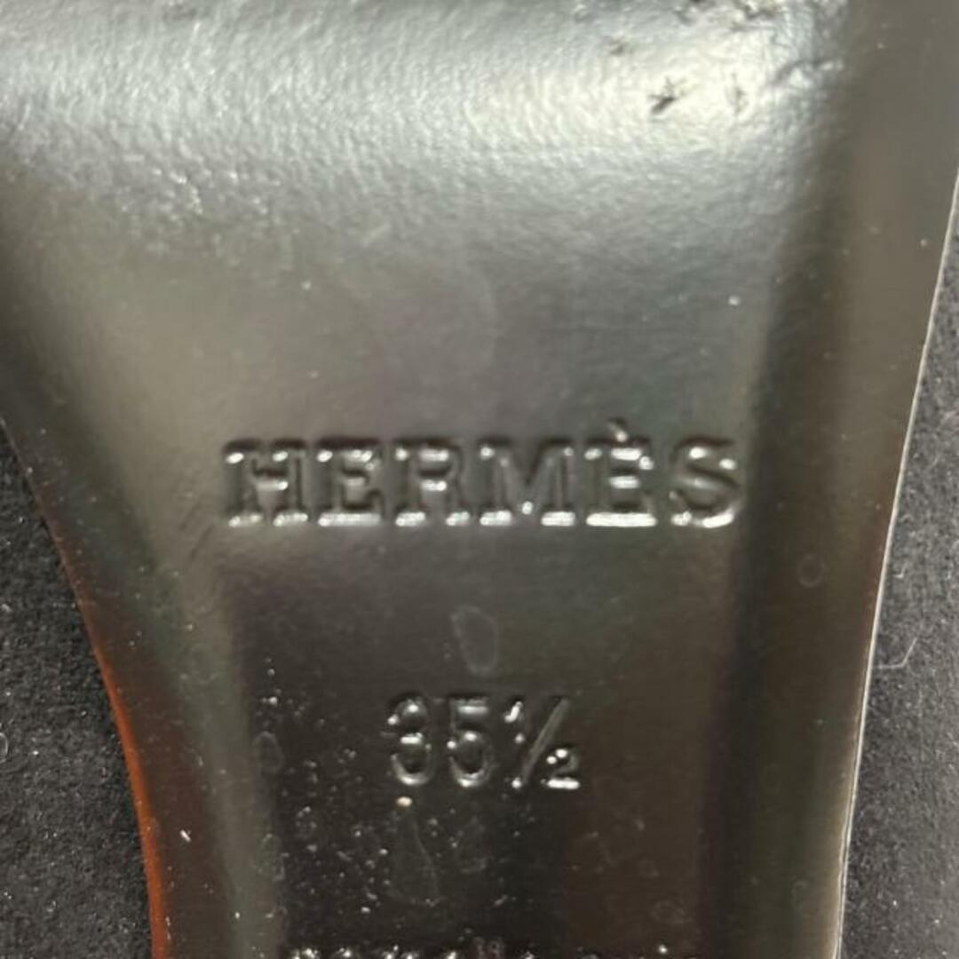 Hermes(エルメス)のHERMES(エルメス) パンプス 35 1/2 レディース美品  - 黒 インソール豹 スエード レディースの靴/シューズ(ハイヒール/パンプス)の商品写真