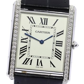 カルティエ(Cartier)のカルティエ CARTIER WT200006 タンクルイXL K18WG サイドダイヤ 手巻き メンズ _808810(腕時計(アナログ))