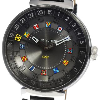 LOUIS VUITTON - ルイ・ヴィトン LOUIS VUITTON QA097 タンブール ムーンデュアルタイム GMT クォーツ メンズ 内箱付き_810099