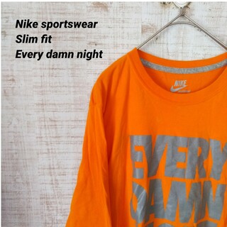 ナイキ(NIKE)のnike sportswear slim fit ロングtシャツ　プリント(Tシャツ/カットソー(七分/長袖))
