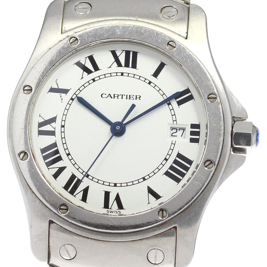 Cartier(カルティエ)のカルティエ CARTIER W20027K1 サントスクーガー MM デイト クォーツ ボーイズ 箱付き_802372 メンズの時計(腕時計(アナログ))の商品写真