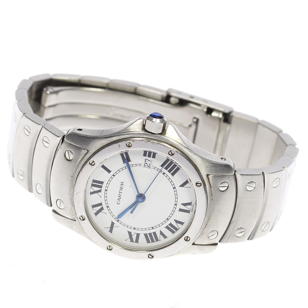 Cartier(カルティエ)のカルティエ CARTIER W20027K1 サントスクーガー MM デイト クォーツ ボーイズ 箱付き_802372 メンズの時計(腕時計(アナログ))の商品写真