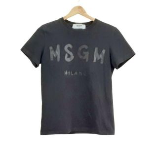 エムエスジイエム(MSGM)のMSGM(エムエスジィエム) 半袖Tシャツ サイズS レディース - 黒 クルーネック(Tシャツ(半袖/袖なし))