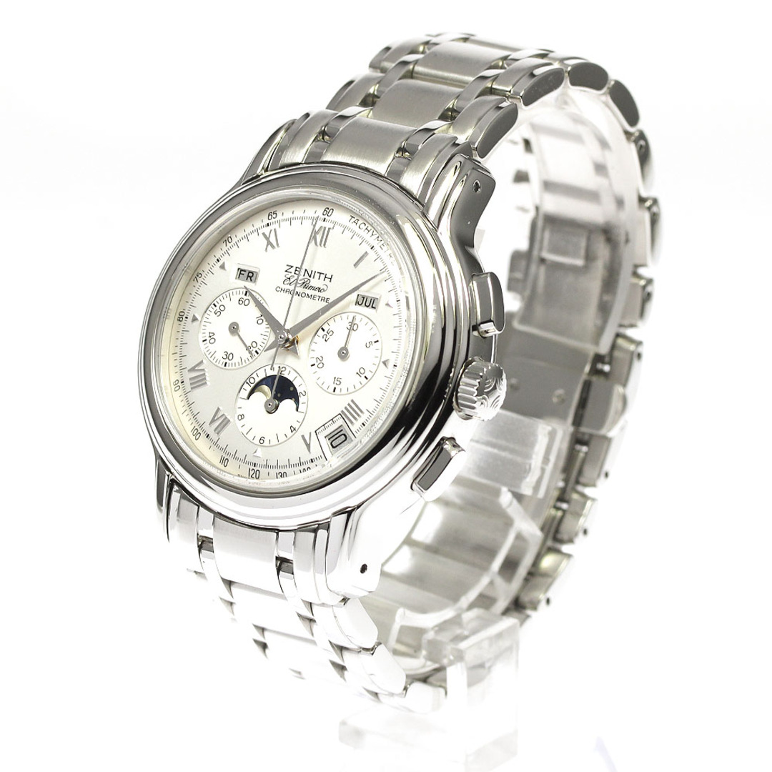 ZENITH(ゼニス)のゼニス ZENITH 02.0240.410 クロノマスター エルプリメロ ムーンフェイズ クロノグラフ 自動巻き メンズ 良品 保証書付き_803593 メンズの時計(腕時計(アナログ))の商品写真