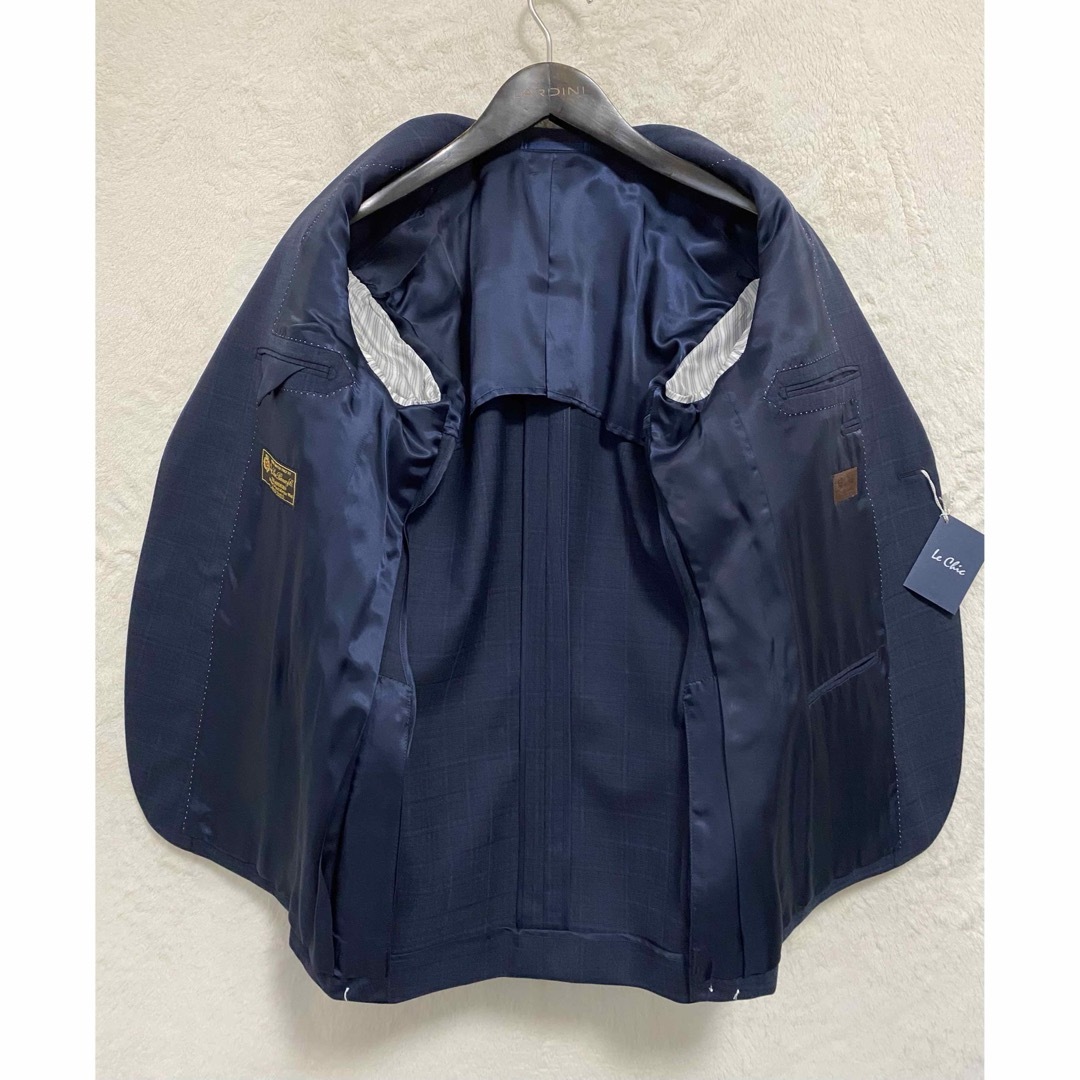 LORO PIANA(ロロピアーナ)の【新品】春夏 ロロピアーナ生地 メンズ スーツ Y7 L ブルーグレー チェック メンズのスーツ(セットアップ)の商品写真