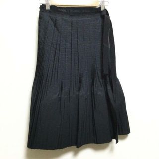 ジルサンダー(Jil Sander)のJILSANDER(ジルサンダー) 巻きスカート サイズ32 XS レディース - 黒 ロング/プリーツ/NAVY(その他)