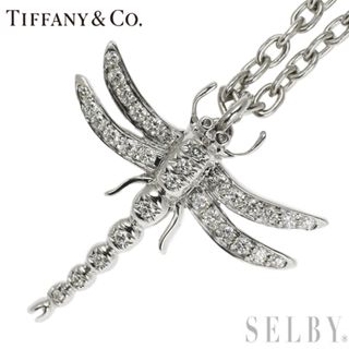 ティファニー(Tiffany & Co.)のティファニー Pt950 ダイヤモンド ペンダントネックレス ドラゴンフライ(ネックレス)