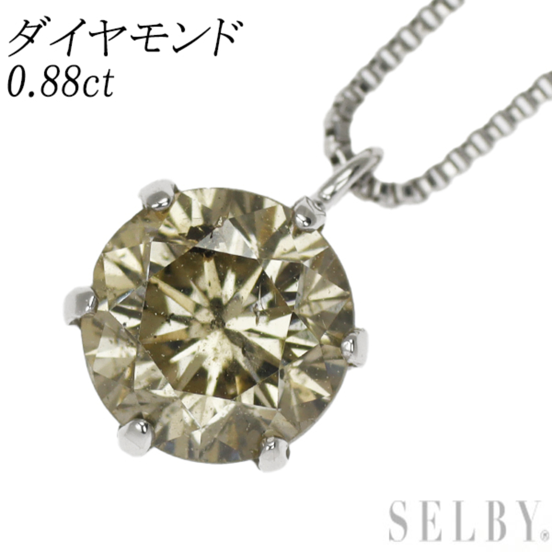 Pt900/ Pt850 ダイヤモンド ペンダントネックレス 0.88ct レディースのアクセサリー(ネックレス)の商品写真