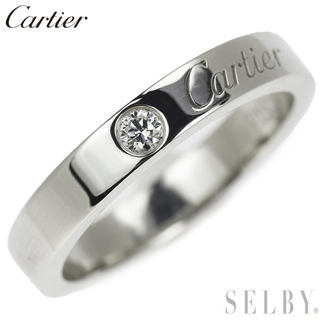 カルティエ(Cartier)のカルティエ Pt950 ダイヤモンド リング Cドゥ/エングレーブド 46号(リング(指輪))