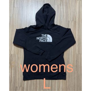 ザノースフェイス(THE NORTH FACE)のTHE NORTH FACE パーカー  ロゴ　ブラック　womens L(パーカー)