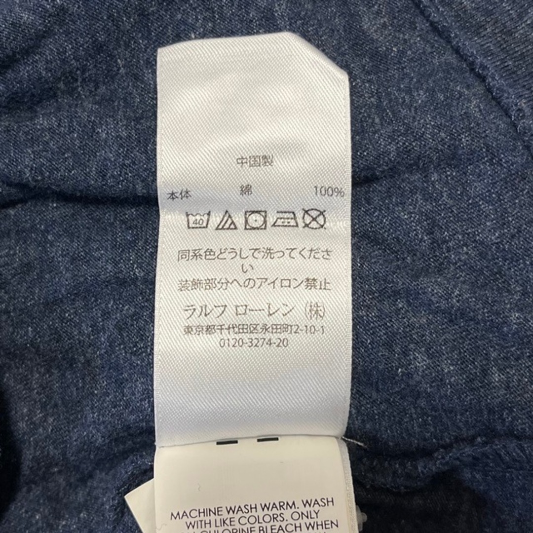 POLO RALPH LAUREN(ポロラルフローレン)のPOLObyRalphLauren(ポロラルフローレン) 長袖Tシャツ サイズＬ L メンズ美品  - ネイビー クルーネック メンズのトップス(Tシャツ/カットソー(七分/長袖))の商品写真