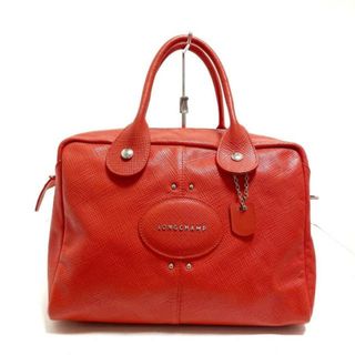 ロンシャン(LONGCHAMP)のLONGCHAMP(ロンシャン) ハンドバッグ - レッド レザー(ハンドバッグ)