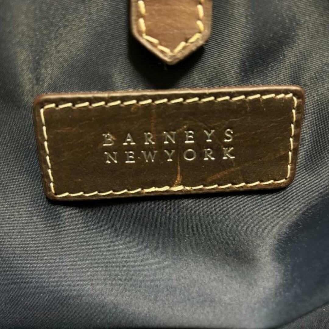 BARNEYS NEW YORK(バーニーズニューヨーク)のBARNEYSNEWYORK(バーニーズ) ビジネスバッグ - ダークネイビー×ダークブラウン 本体ロックなし ナイロン×レザー メンズのバッグ(ビジネスバッグ)の商品写真