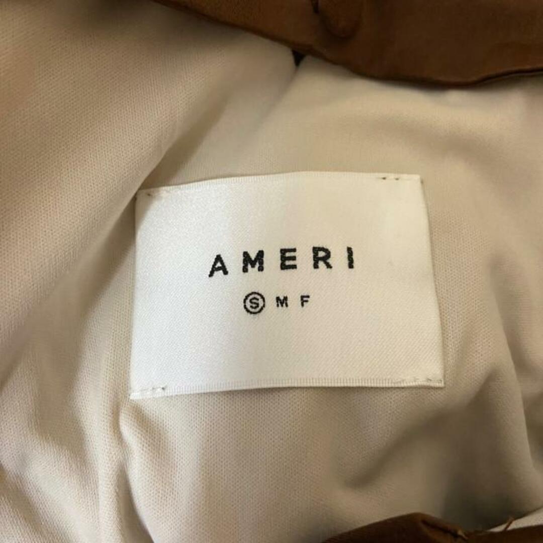 AMERI(アメリ) ワンピース サイズM レディース - ダークブラウン 長袖/ロング/プリーツ/シースルー レディースのワンピース(その他)の商品写真