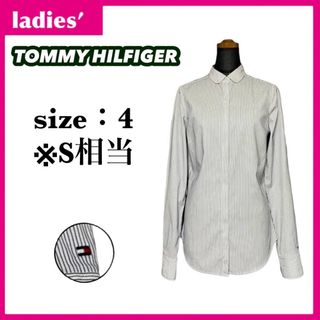 トミーヒルフィガー(TOMMY HILFIGER)のトミーヒルフィガー 長袖シャツ 比翼仕立 レディース サイズ4 S相当(シャツ/ブラウス(長袖/七分))