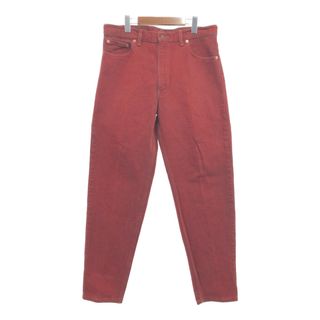 リーバイス(Levi's)の90年代 USA製 Levi's リーバイス 550 先染め テーパード カラーデニムパンツ アメカジ ワインレッド (メンズ W36 L34) 中古 古着 P9494(デニム/ジーンズ)