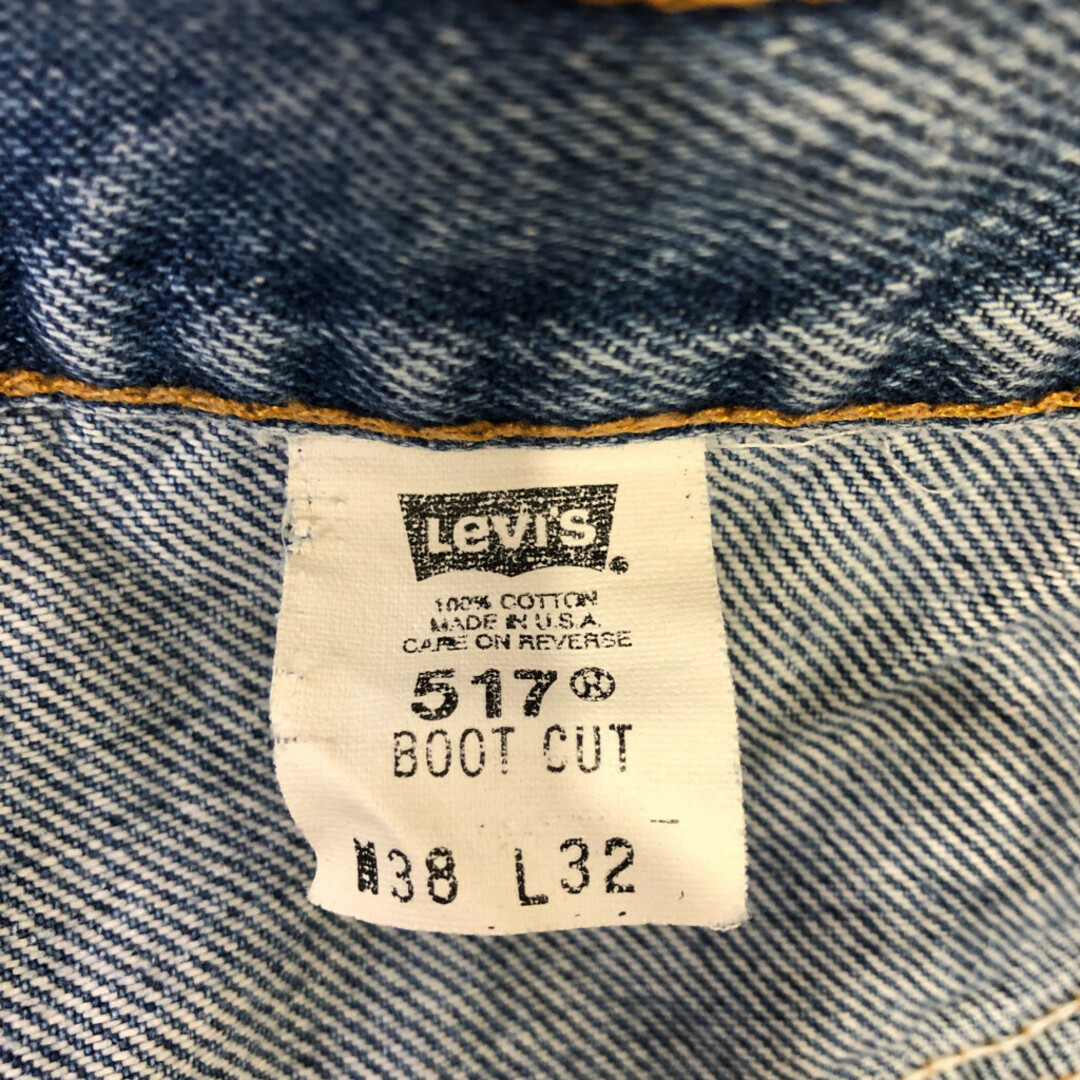 Levi's(リーバイス)の2000年代～ USA製 Levi's リーバイス 517 ブーツカット デニムパンツ アメカジ 大きいサイズ ブルー (メンズ W38 L32) 中古 古着 P9804 メンズのパンツ(デニム/ジーンズ)の商品写真