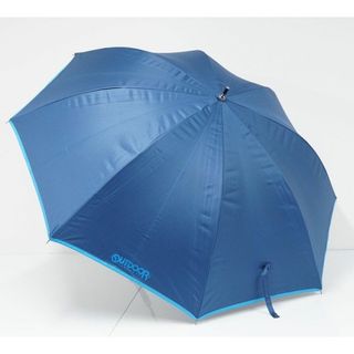 アウトドアプロダクツ(OUTDOOR PRODUCTS)の晴雨兼用傘 OUTDOOR PRODUCTS アウトドアプロダクツ 傘 USED美品 ネイビー ロゴパイピング ジャンプ UV 遮光 65cm C A0445(傘)