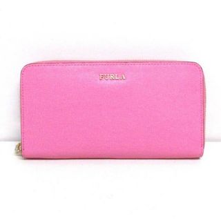 フルラ(Furla)のFURLA(フルラ) 長財布美品  - ピンク ラウンドファスナー レザー(財布)