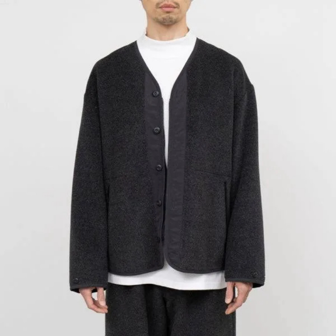 Graphpaper(グラフペーパー)のWool Alpaca Collarless Blouson メンズのジャケット/アウター(ブルゾン)の商品写真