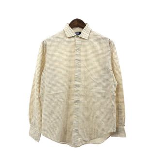 ポロラルフローレン(POLO RALPH LAUREN)の90年代 Polo by Ralph Lauren ポロ ラルフローレン ESTATE 長袖シャツ チェック ホワイト (メンズ 16) 中古 古着 Q2599(シャツ)