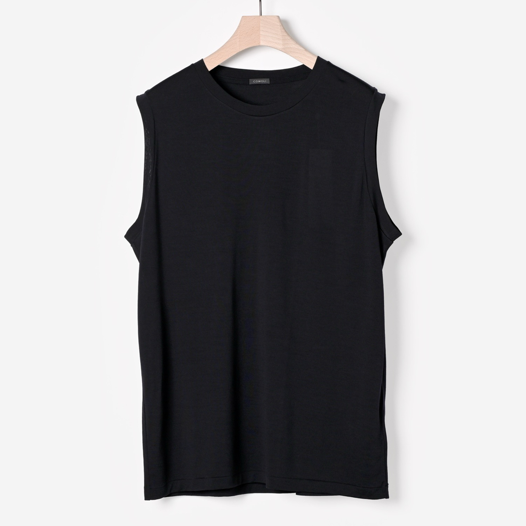 COMOLI(コモリ)の23SS COMOLI サマーウール天竺 ノースリーブ メンズのトップス(Tシャツ/カットソー(半袖/袖なし))の商品写真