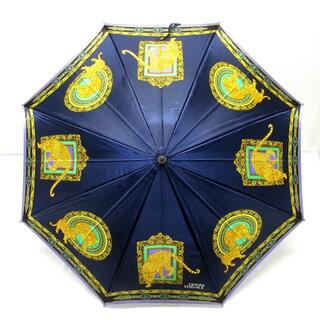 ジャンニヴェルサーチ(Gianni Versace)のGIANNIVERSACE(ジャンニヴェルサーチ) 傘 - パープル×ゴールド×マルチ 化学繊維(傘)