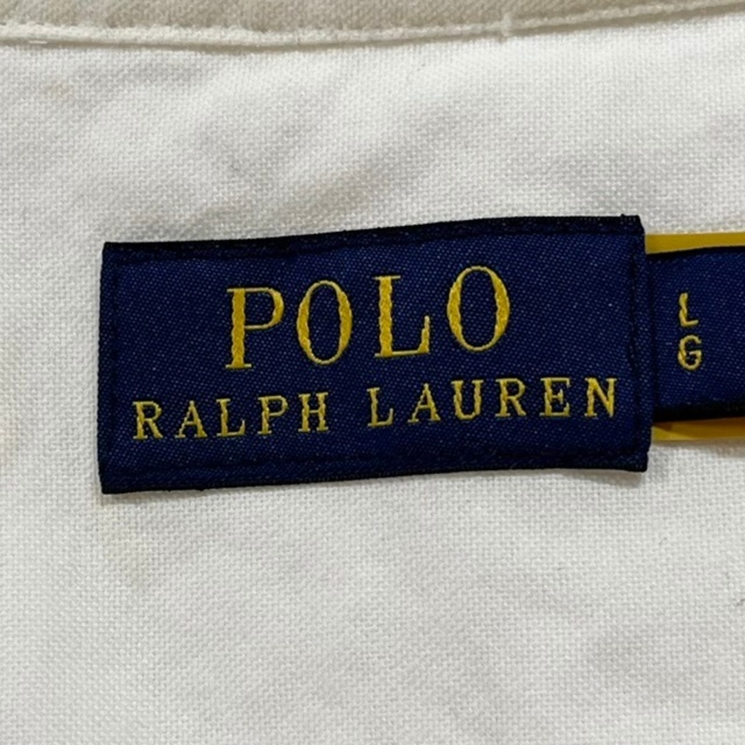 POLO RALPH LAUREN(ポロラルフローレン)のPOLObyRalphLauren(ポロラルフローレン) 半袖シャツ サイズL メンズ - 白×イエロー×マルチ 刺繍 メンズのトップス(シャツ)の商品写真