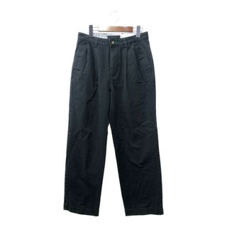 TOMMY HILFIGER - TOMMY HILFIGER トミーヒルフィガー 2タック チノパンツ ブラック (メンズ 30/30) 中古 古着 Q2630