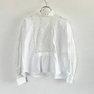 サカイ(sacai)のサイズ1 サカイ レース ブラウス ホワイト 白 花柄(シャツ/ブラウス(長袖/七分))