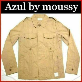 アズールバイマウジー(AZUL by moussy)のAZUL by moussyショート丈ミリタリーコート薄手生地Sサイズ アズール(スプリングコート)