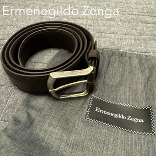 Ermenegildo Zegna - Ermenegildo Zenga エルメネジルドゼニア ベルト ロゴ 刻印