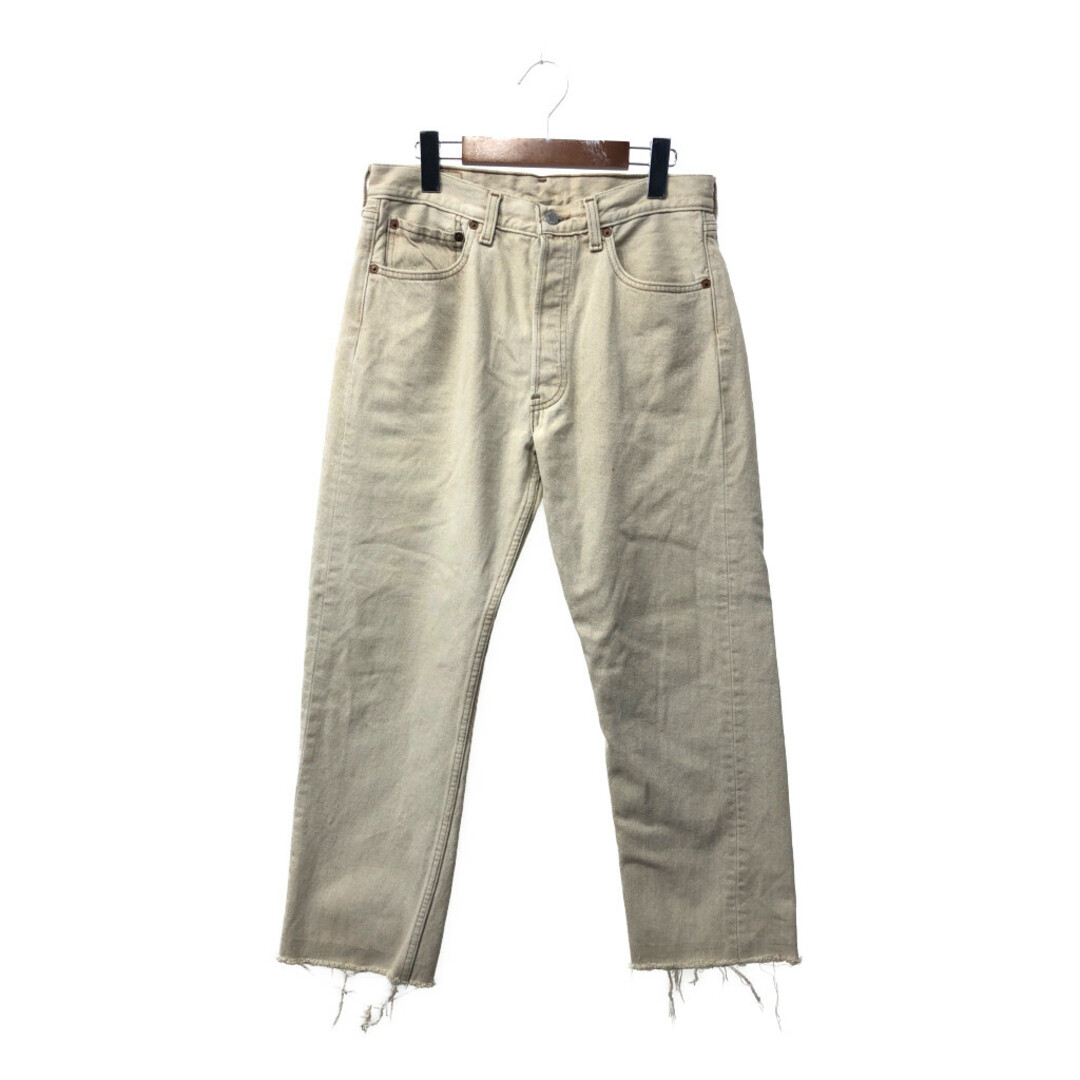 Levi's(リーバイス)の90年代 カナダ製 Levi's リーバイス 501 デニムパンツ アメカジ ベージュ (メンズ W32 L34) 中古 古着 Q2655 メンズのパンツ(デニム/ジーンズ)の商品写真