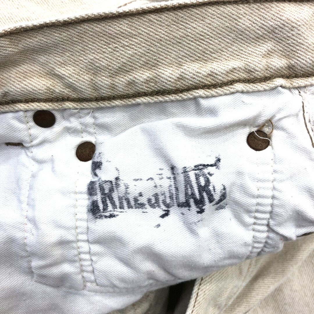 Levi's(リーバイス)の90年代 カナダ製 Levi's リーバイス 501 デニムパンツ アメカジ ベージュ (メンズ W32 L34) 中古 古着 Q2655 メンズのパンツ(デニム/ジーンズ)の商品写真