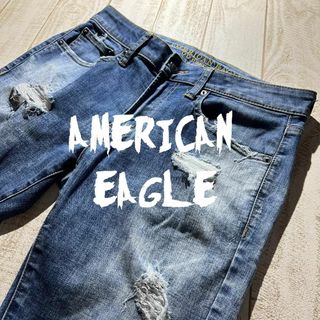 アメリカンイーグル(American Eagle)の【AMERICAN EAGLE】アメリカンイーグル クラッシュ加工スキニーデニム(デニム/ジーンズ)