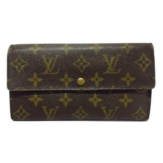 ルイヴィトン(LOUIS VUITTON)のLOUIS VUITTON(ルイヴィトン) 長財布 モノグラム ポシェット・ポルト モネ クレディ M61725 ■外側　⇒　モノグラム・キャンバス■内側　⇒　クロスグレインレザー(財布)