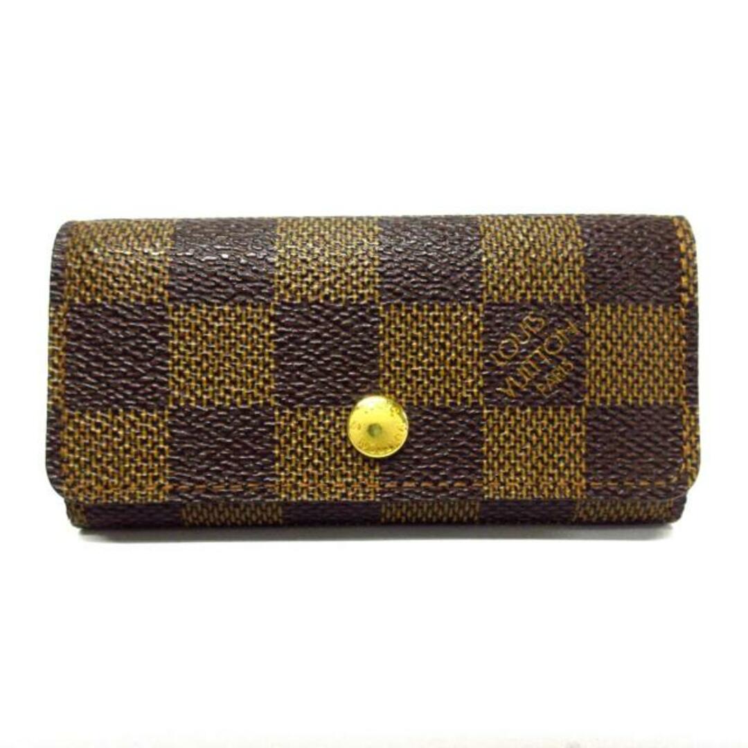 LOUIS VUITTON(ルイヴィトン)のLOUIS VUITTON(ルイヴィトン) キーケース ダミエ美品  ミュルティクレ4 N62631 エベヌ ダミエ･キャンバス レディースのファッション小物(キーケース)の商品写真