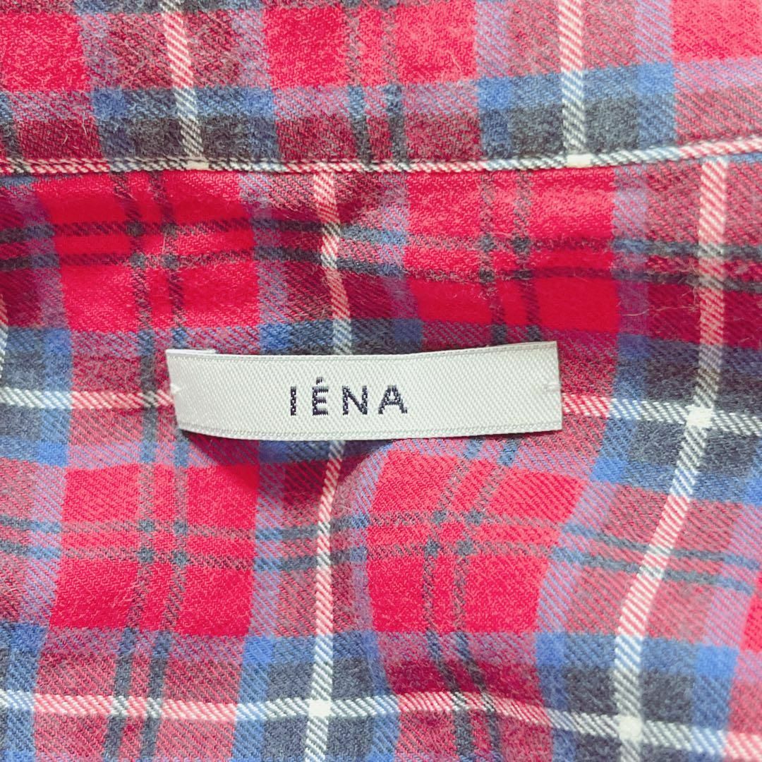 IENA(イエナ)のイエナ　ネルシャツ　チェック柄ブラウス　コットン100% 日本製　小さいサイズ レディースのトップス(シャツ/ブラウス(長袖/七分))の商品写真