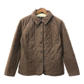 バーブァー(Barbour)のBarbour バブアー SHAPED M'FIBRE QUILT SHORT キルティングジャケット ブラウン (レディース 14) 中古 古着 Q2692(その他)