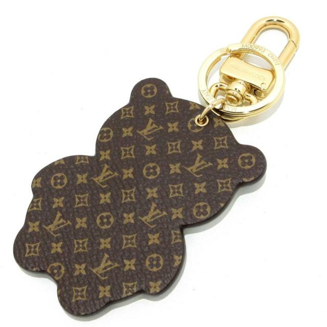 LOUIS VUITTON(ルイヴィトン)のLOUIS VUITTON(ルイヴィトン) キーホルダー(チャーム)美品  ポルトクレ LVパンダ M00993 白×黒 モノグラムキャンバス レディースのファッション小物(キーホルダー)の商品写真