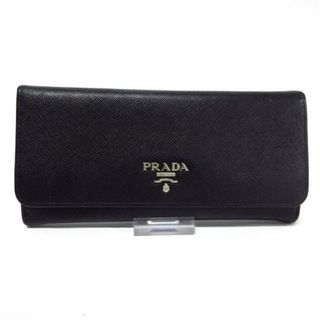 プラダ(PRADA)のPRADA(プラダ) 長財布 - 黒 サフィアーノレザー(財布)