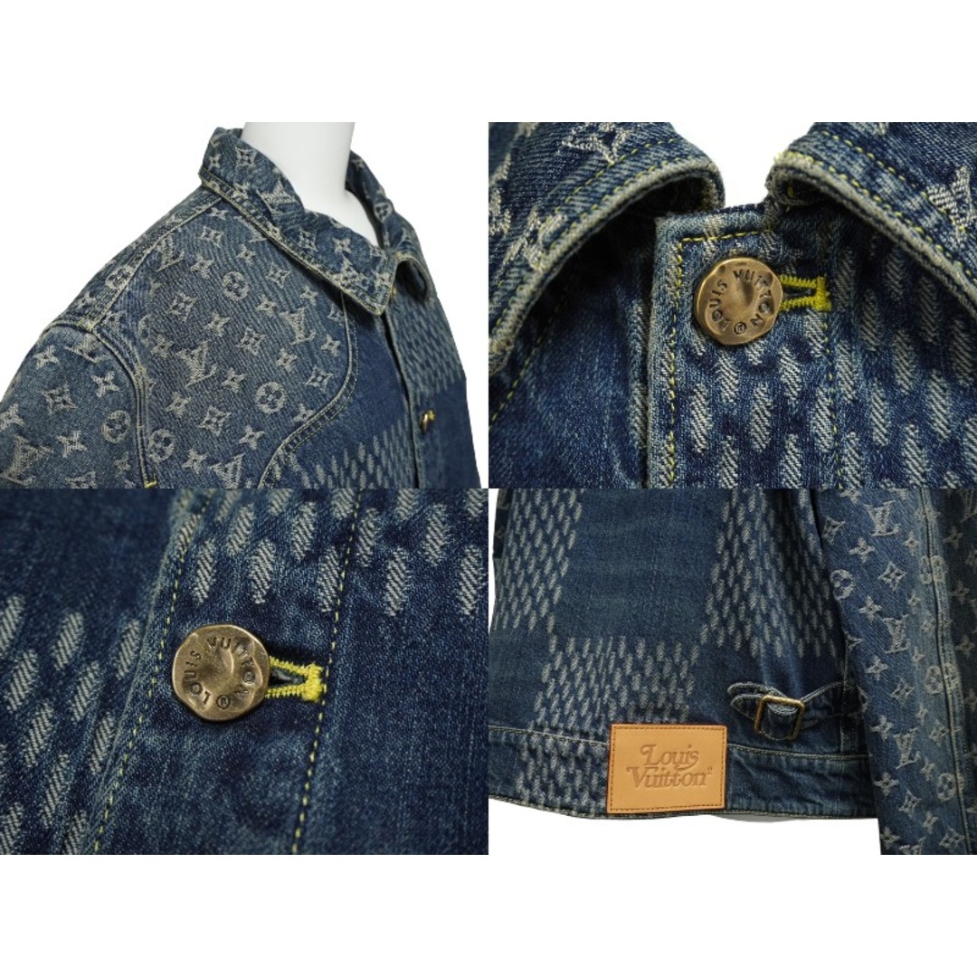 LOUIS VUITTON(ルイヴィトン)の極美品 LOUIS VUITTON ルイヴィトン ジャイアントダミエウェーブスモノグラムデニムジャケット NIGO 20AW サイズ52 中古 62095 レディースのジャケット/アウター(その他)の商品写真