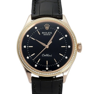 ロレックス(ROLEX)のロレックス ROLEX チェリーニ タイム 50605RBR ブラック文字盤 中古 腕時計 メンズ(腕時計(アナログ))